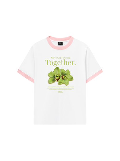 Áo Thun Ringer Relaxed Fit Summer Vibes Green Flower