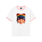 Áo Thun Ringer Relaxed Fit Bad Boy & Rainbow Crochet Hat
