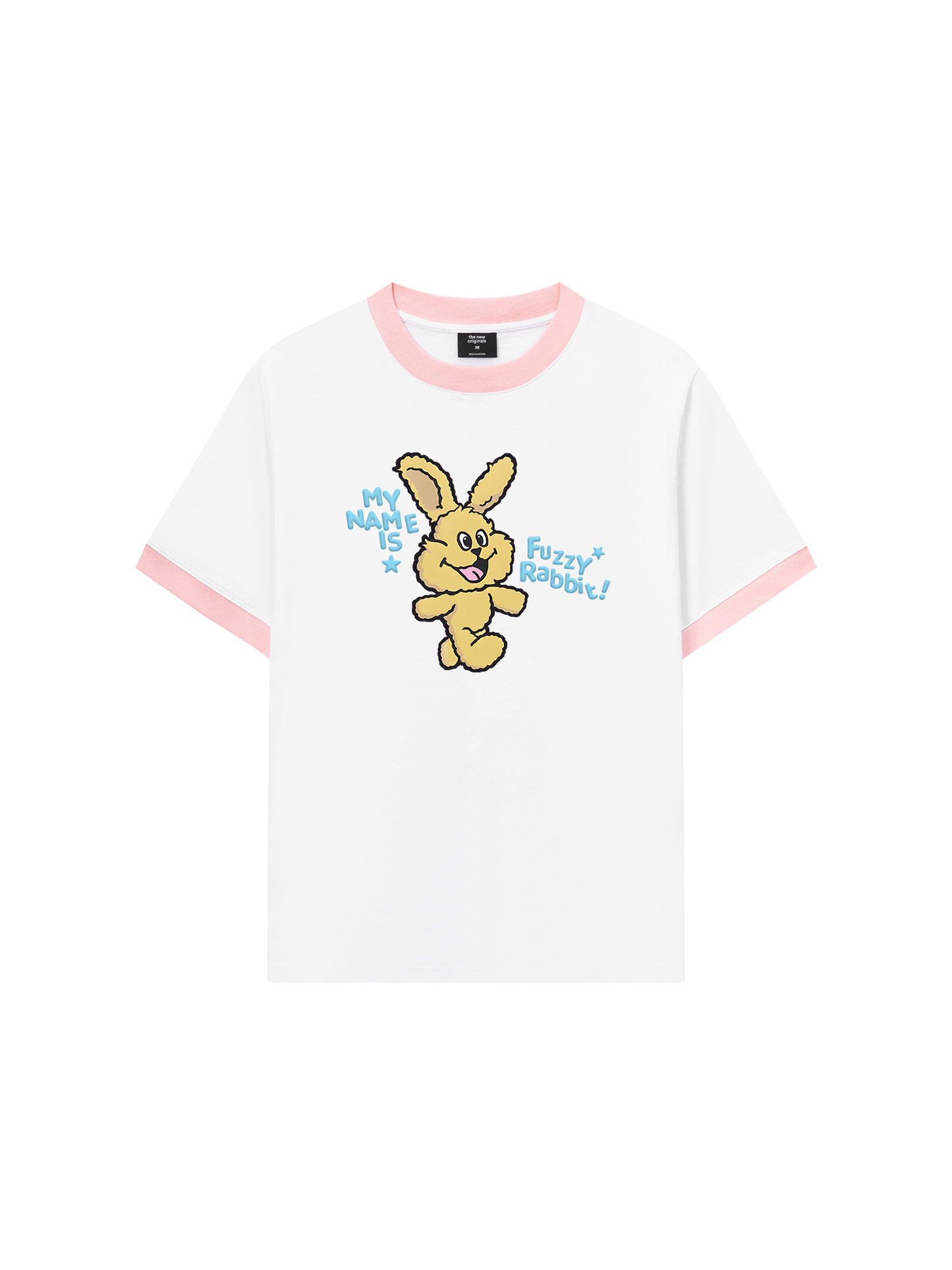 Áo Thun Ringer Relaxed Fit My Name Is Fuzzy Rabbit