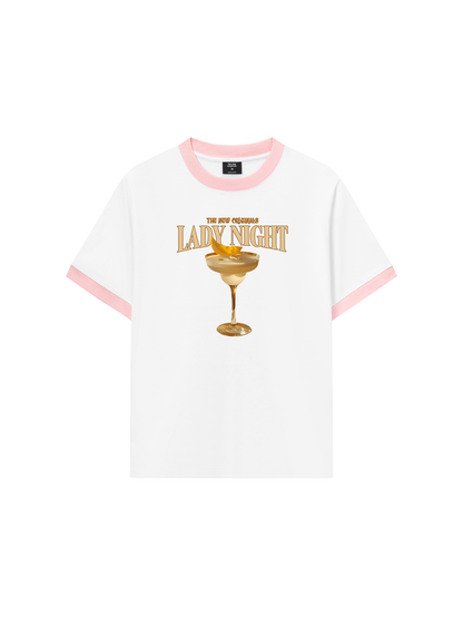 Áo Thun Ringer Relaxed Fit Fresh Lady Night