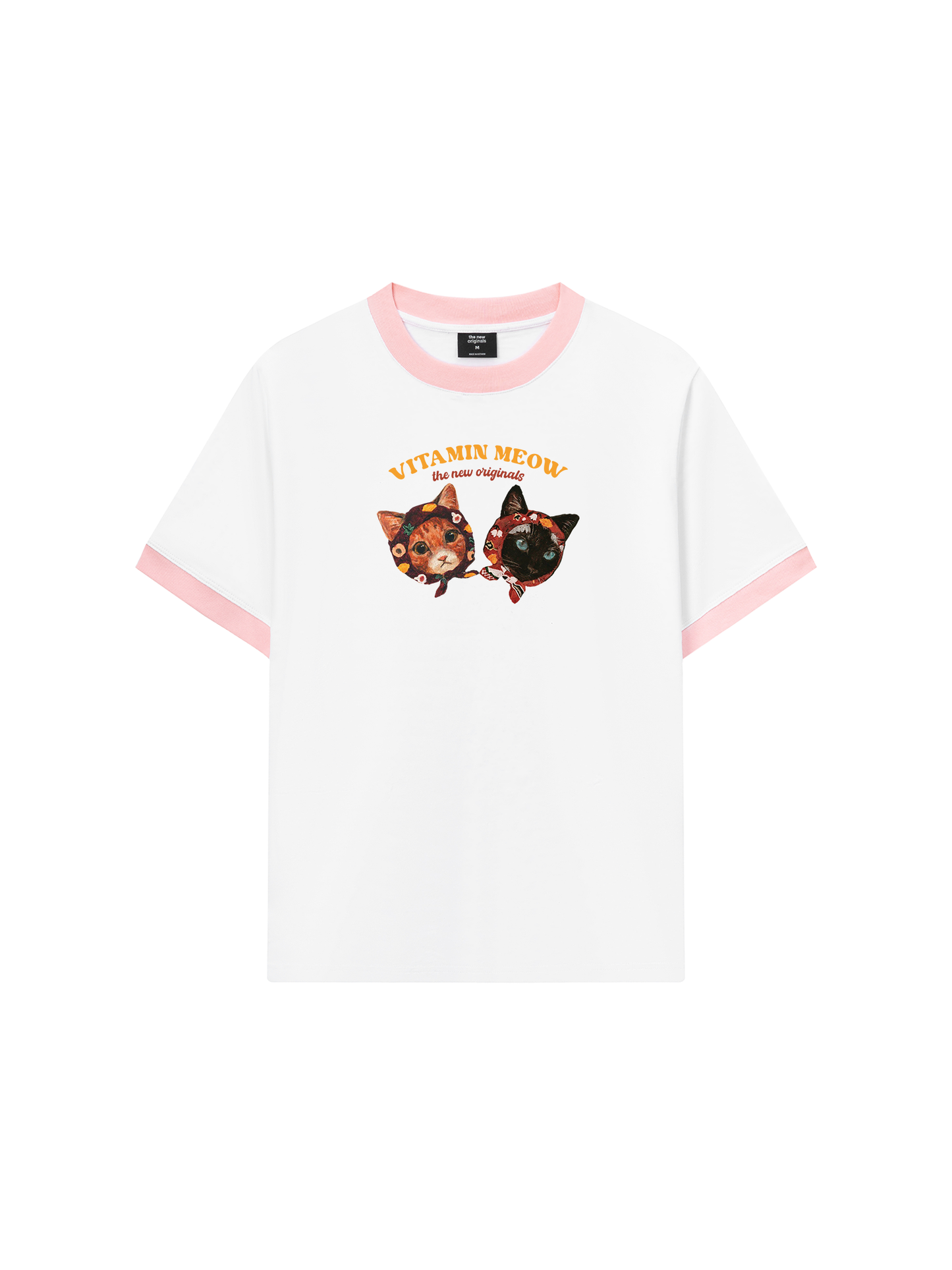 Áo Thun Ringer Relaxed Fit Vitamin Meow