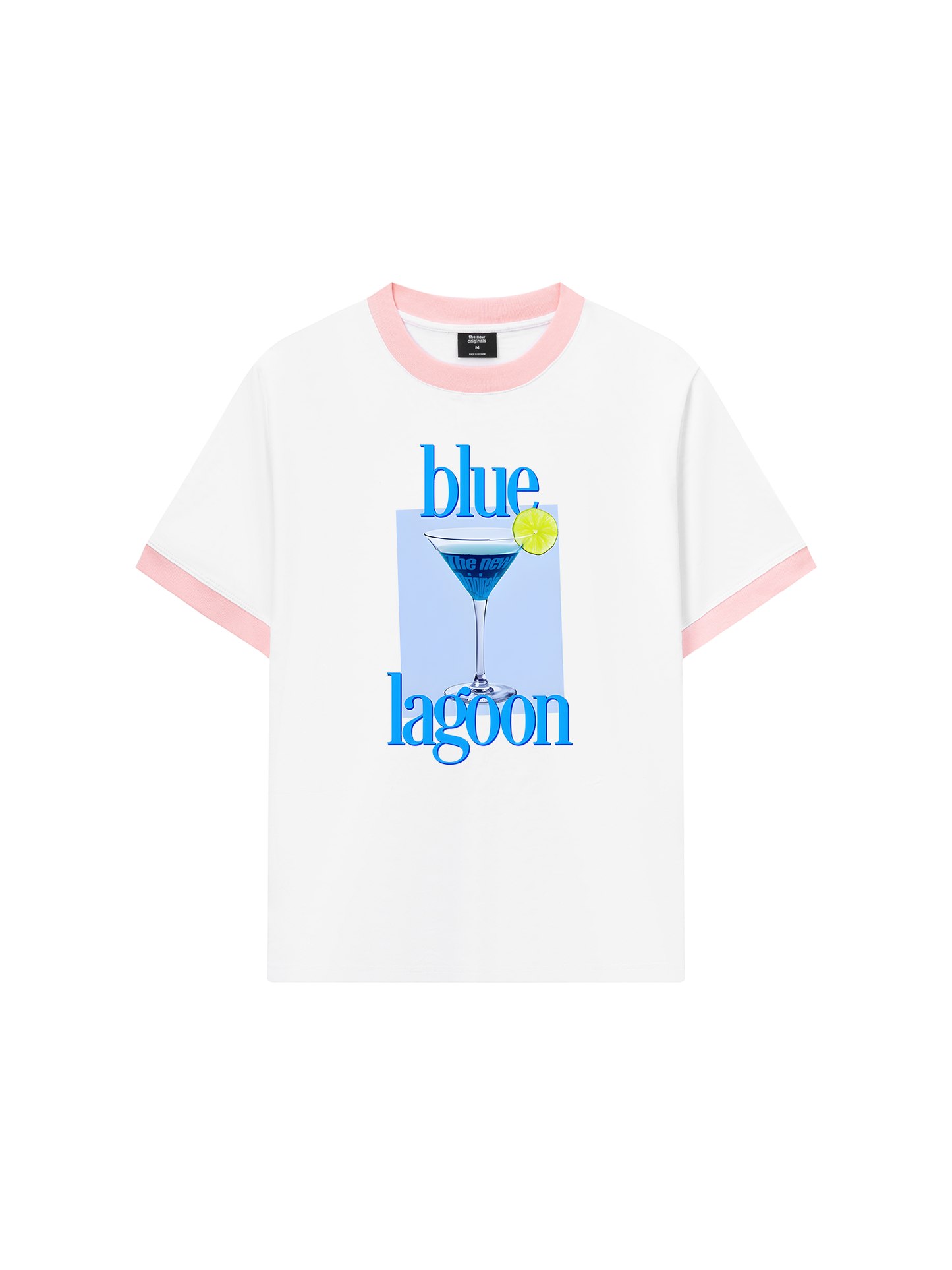 Áo Thun Ringer Relaxed Fit Fresh Blue Lagoon