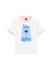 Áo Thun Ringer Relaxed Fit Fresh Blue Lagoon