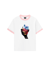 Áo Thun Ringer Relaxed Fit - Handheld colorful rhinestone art heart