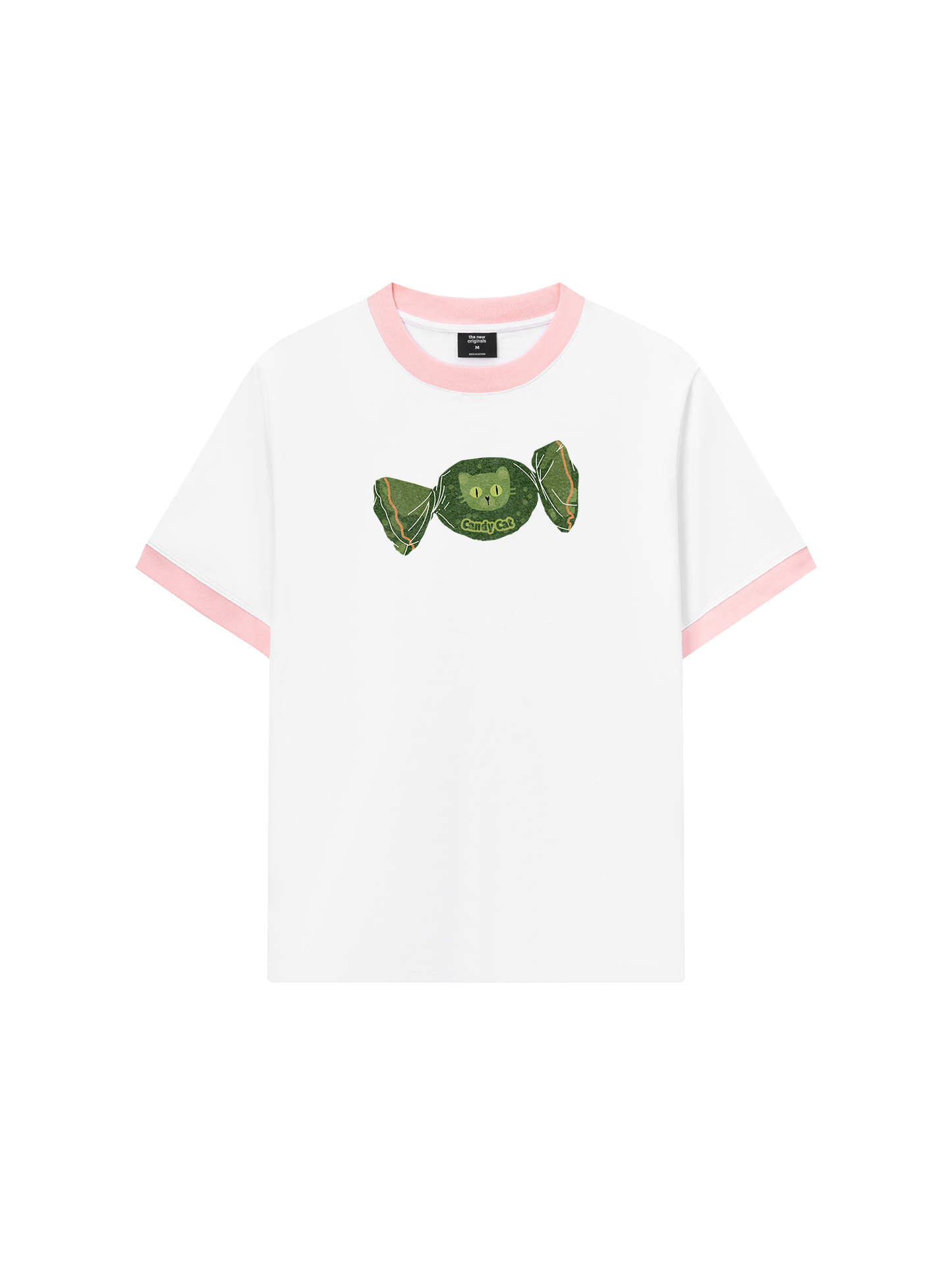 Áo Thun Ringer Relaxed Fit Candy Cat