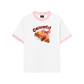 Áo Thun Ringer Relaxed Fit Sweet Pastry Red Bơ Croissant