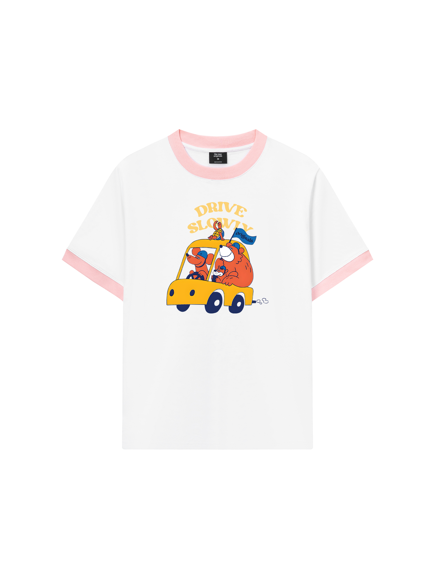 Áo Thun Ringer Relaxed Fit Drive Slowly_