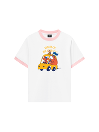 Áo Thun Ringer Relaxed Fit Drive Slowly_