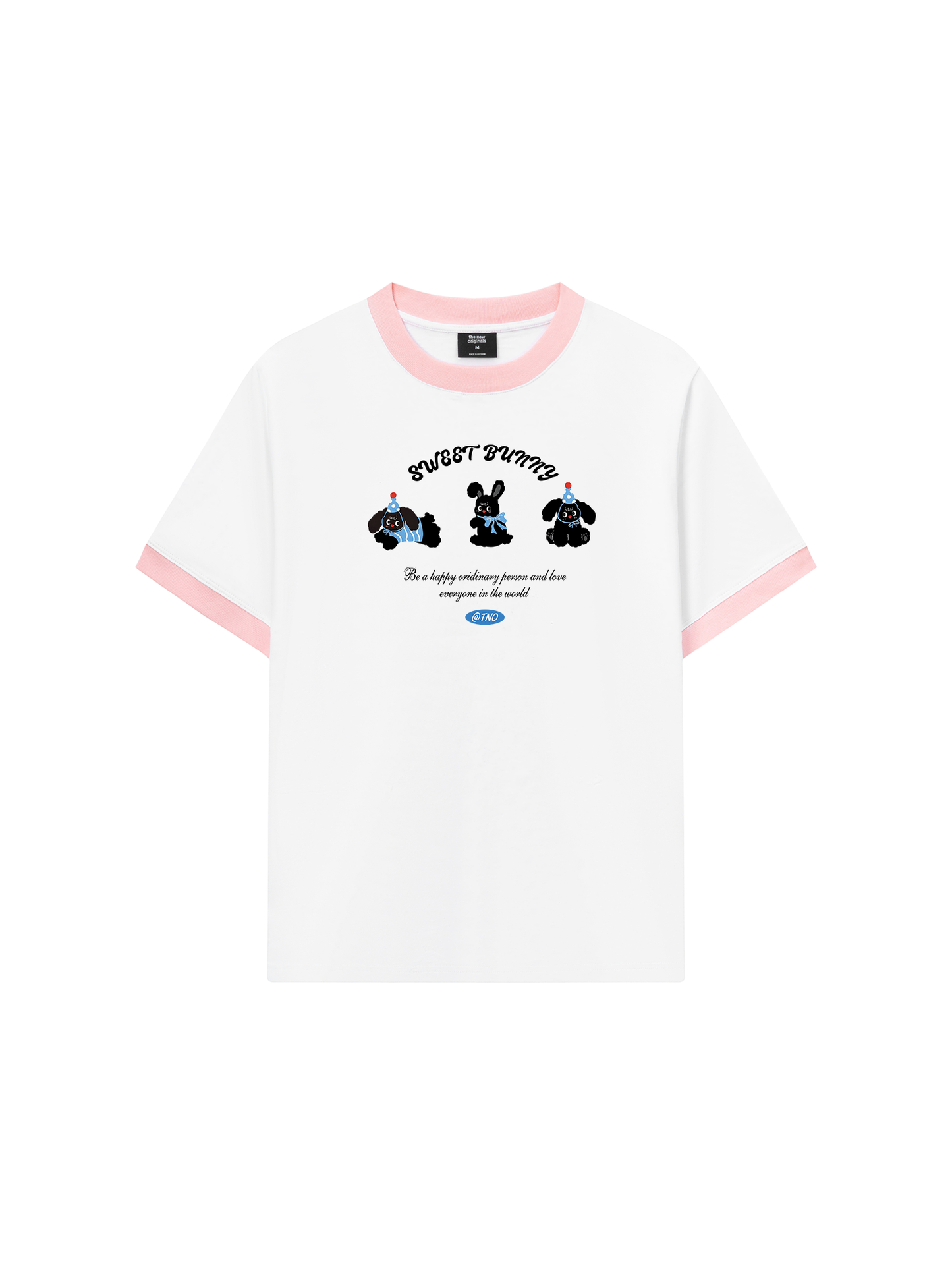 Áo Thun Ringer Relaxed Fit Sweet Bunny
