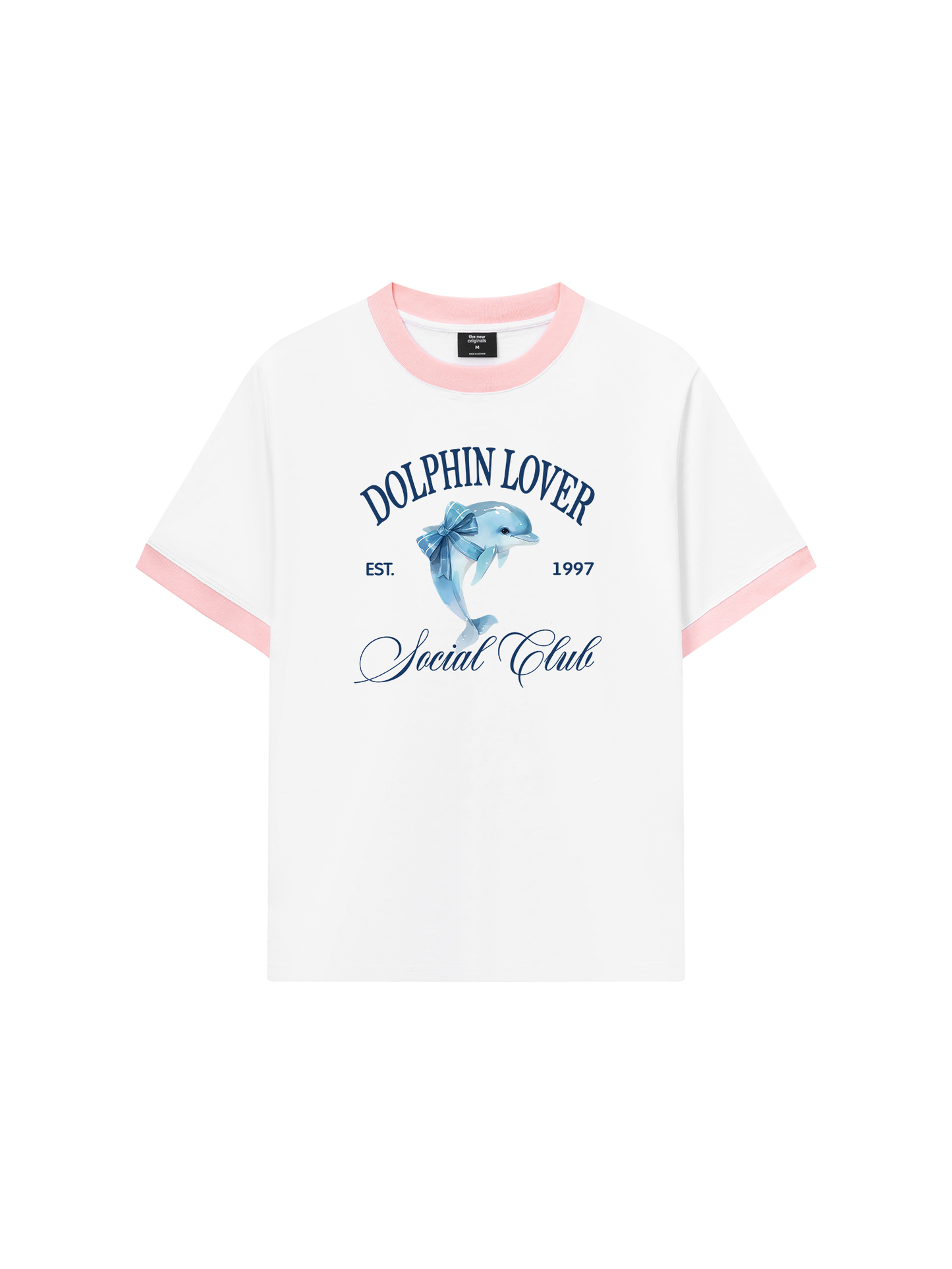 Áo Thun Ringer Relaxed Fit Ocean Dolphin Lover