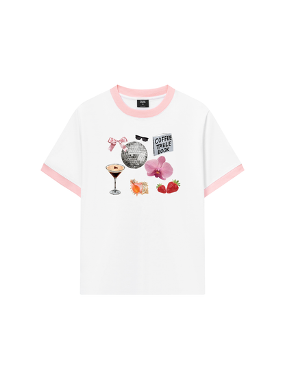 Áo Thun Ringer Relaxed Fit Suummer Vibes Cute Things