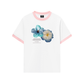 Áo Thun Ringer Relaxed Fit Summer Vibes Souble Blue Flower