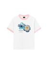 Áo Thun Ringer Relaxed Fit Summer Vibes Souble Blue Flower
