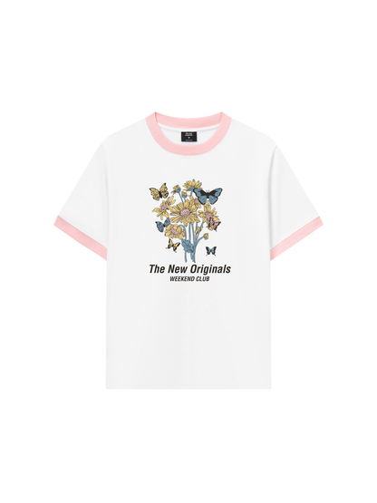 Áo Thun Ringer Relaxed Fit Tropical Weekend Club