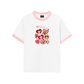 Áo Thun Ringer Relaxed Fit Animal Puppy Heart