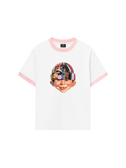 Áo Thun Ringer Relaxed Fit Bad Boy with Knit Cap
