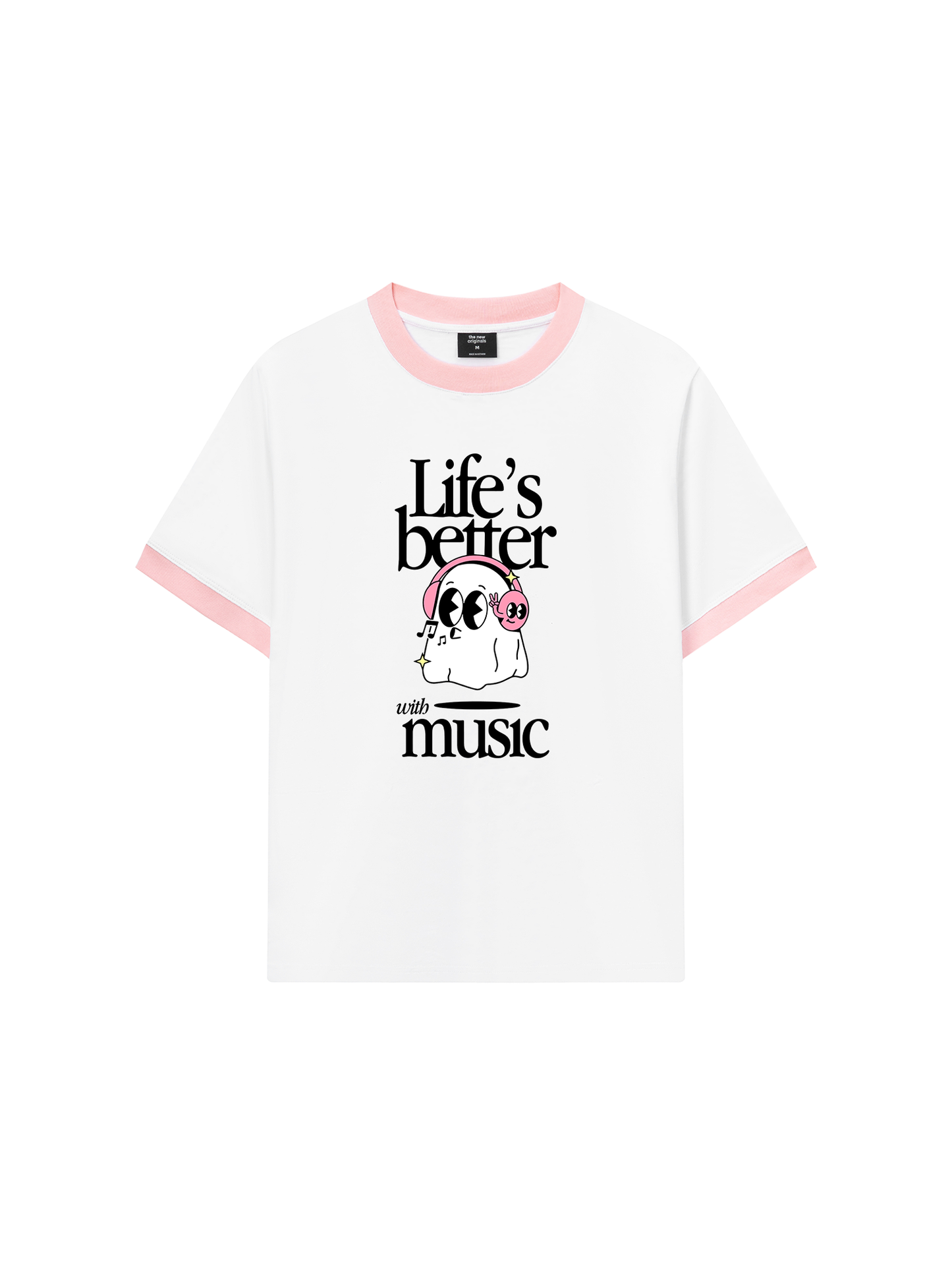 Áo Thun Ringer Relaxed Fit Life_s Better With Music