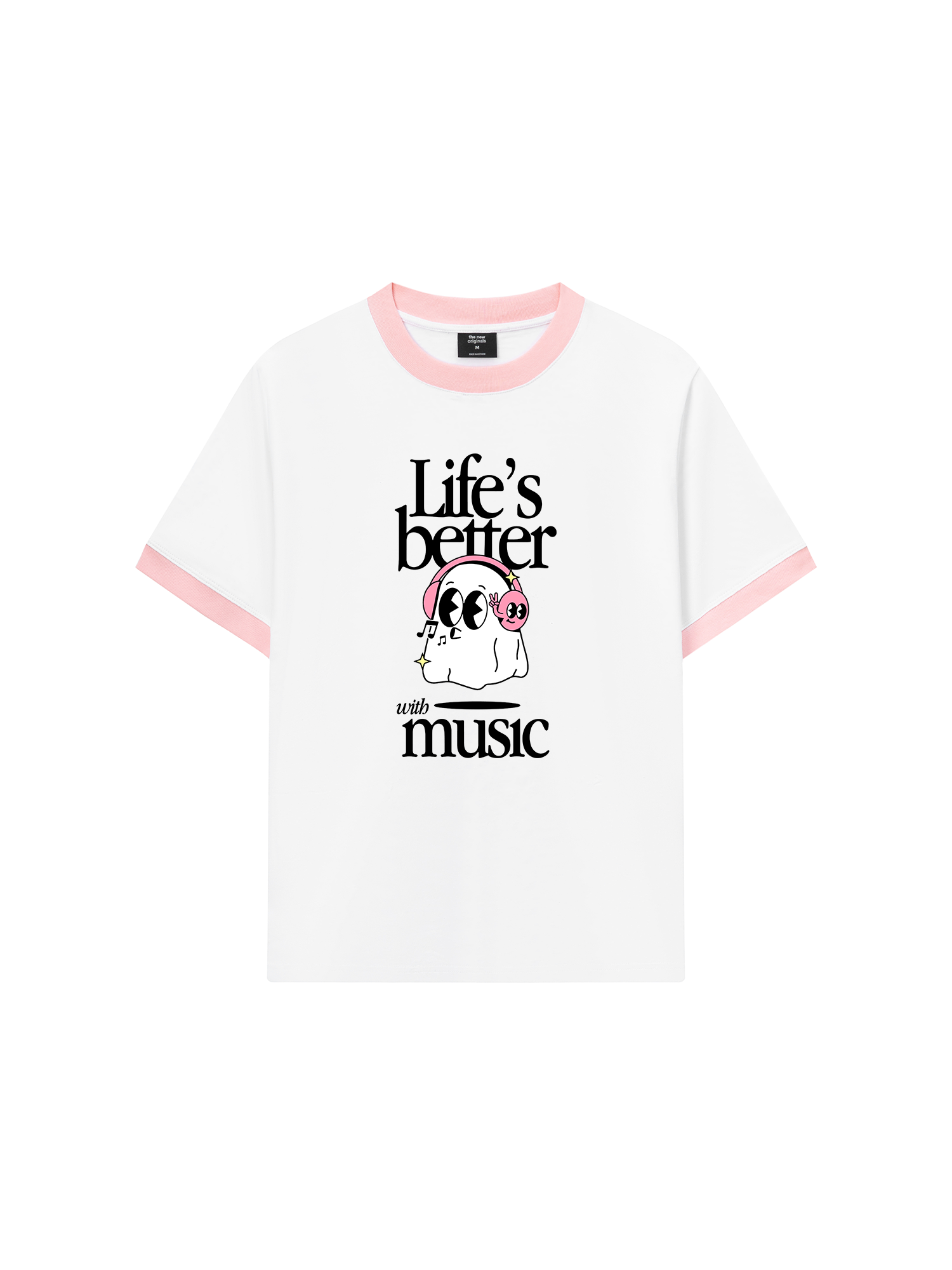 Áo Thun Ringer Relaxed Fit Life_s Better With Music