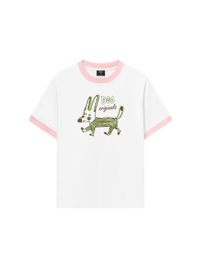 Áo Thun Ringer Relaxed Fit Dog Originals