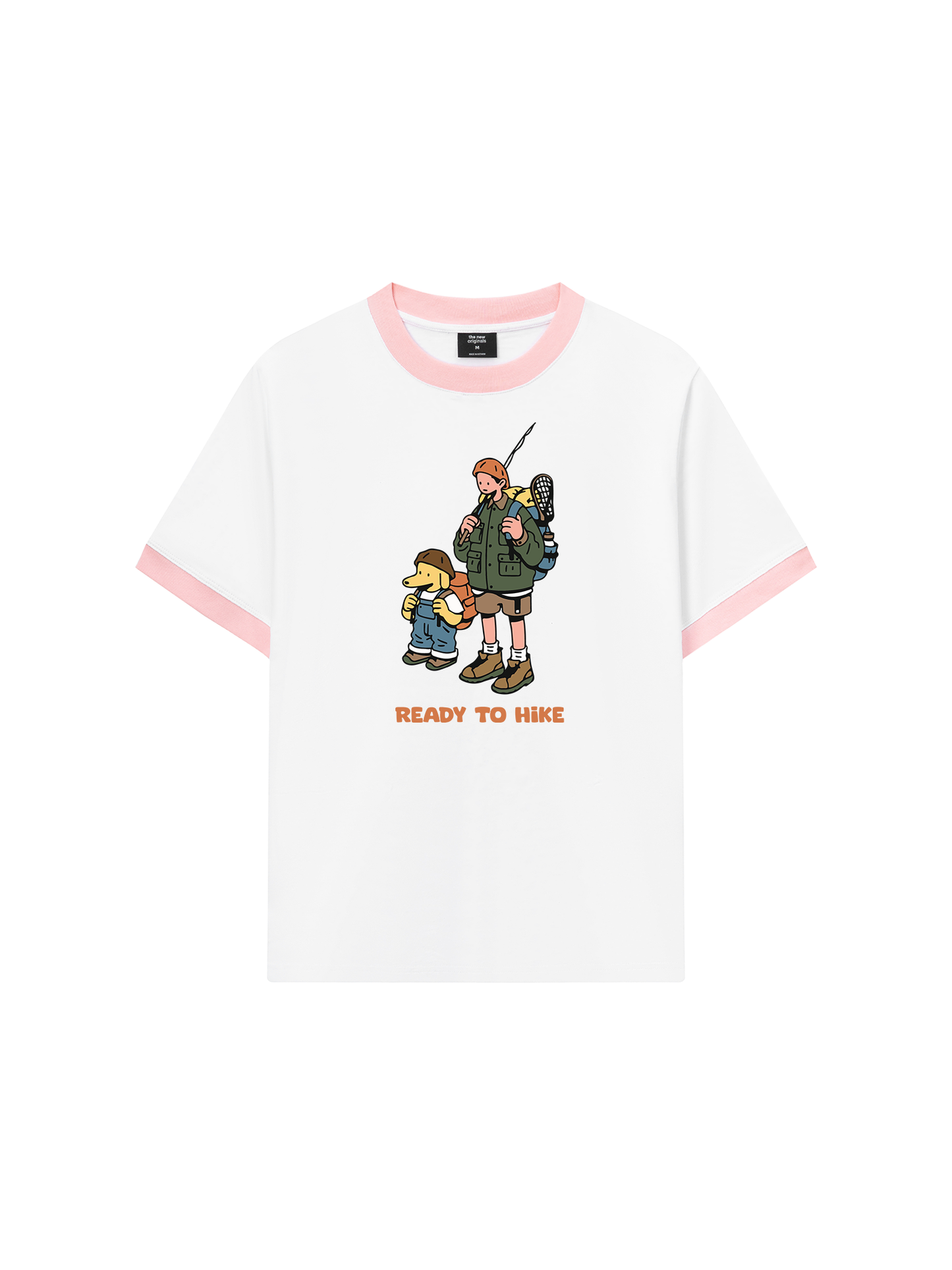 Áo Thun Ringer Relaxed Fit Go Outside Ready to Hike