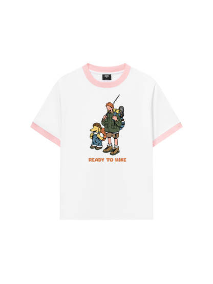 Áo Thun Ringer Relaxed Fit Go Outside Ready to Hike