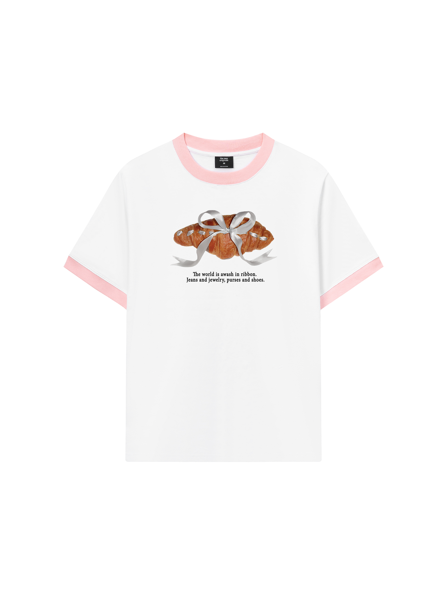 Áo Thun Ringer Relaxed Fit Sweet Pastry Silver Bow