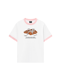 Áo Thun Ringer Relaxed Fit Sweet Pastry Silver Bow