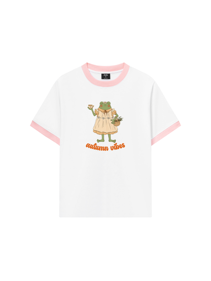 Áo Thun Ringer Relaxed Fit Autumn Frog