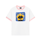Áo Thun Ringer Relaxed Fit Black Cute Cat