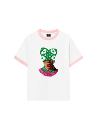 Áo Thun Ringer Relaxed Fit Summer Dopamine Kitty Cap Pink Gradient