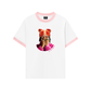 Áo Thun Ringer Relaxed Fit Jewel Ring & Orange Kitty Cap Wash