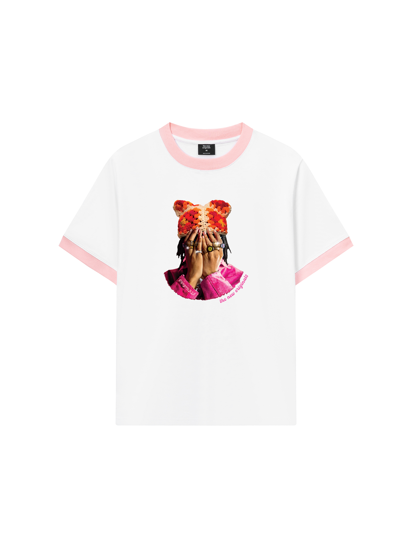 Áo Thun Ringer Relaxed Fit Jewel Ring & Orange Kitty Cap Wash