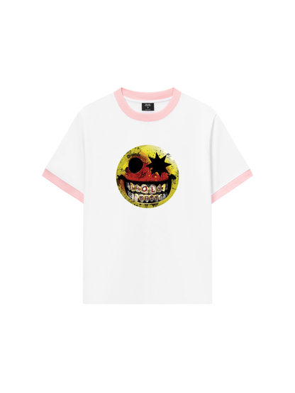 Áo Thun Ringer Relaxed Fit - Gangster Smiley