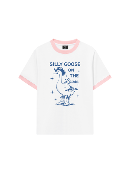 Áo Thun Ringer Relaxed Fit Silly goose