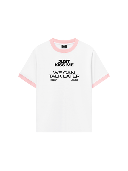 Áo Thun Ringer Relaxed Fit Life Vibe Just Kiss Me