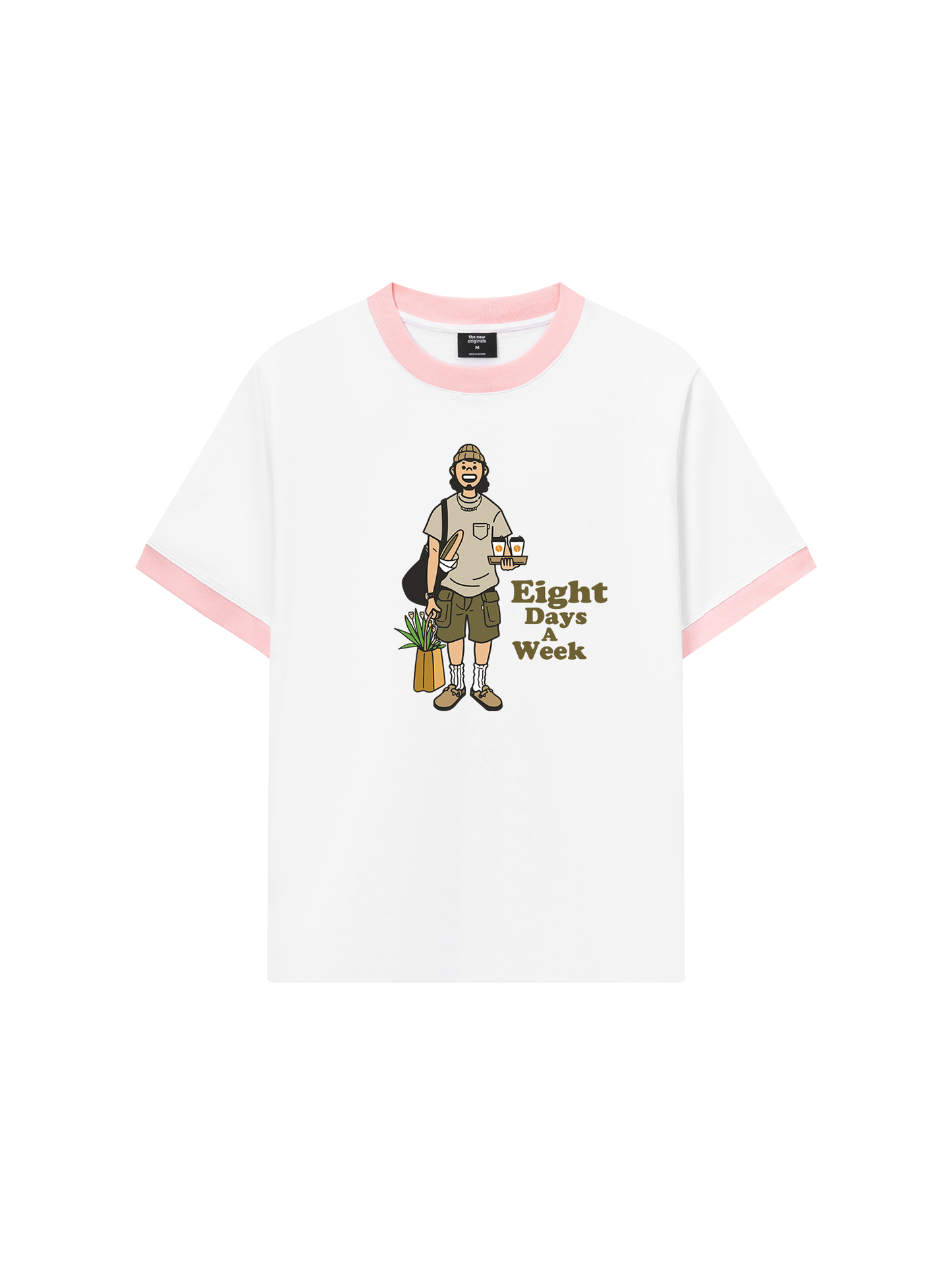 Áo Thun Ringer Relaxed Fit Go Out Coffee & Bread