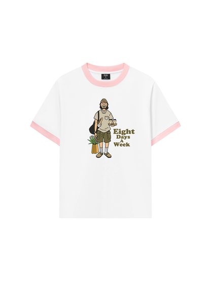 Áo Thun Ringer Relaxed Fit Go Out Coffee & Bread