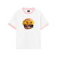 Áo Thun Ringer Relaxed Fit Flower Sun Knit Hat Cartoon Head