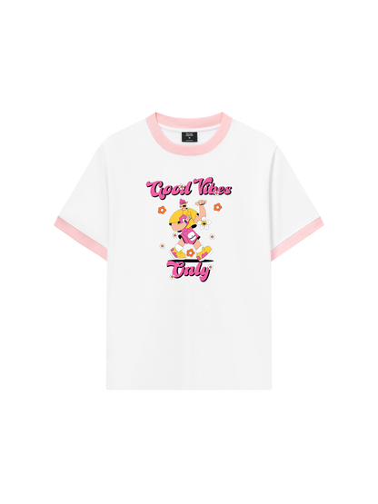 Áo Thun Ringer Relaxed Fit Weekend Goog Vibes Only
