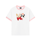 Áo Thun Ringer Relaxed Fit Animal Mood Bestie Puppy And Meow