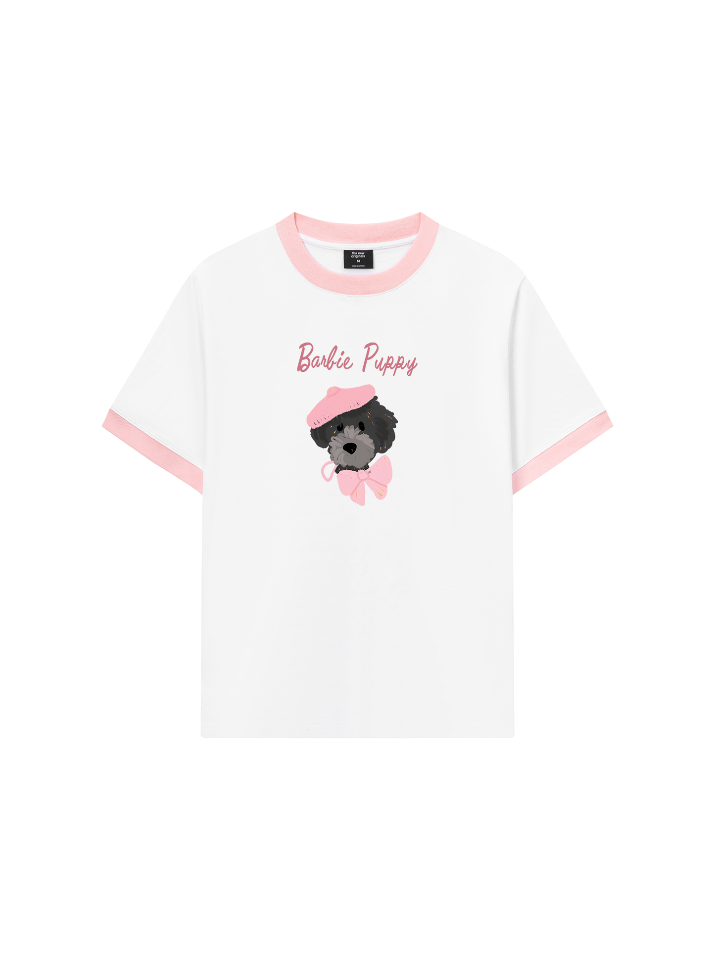Áo Thun Ringer Relaxed Fit Animal Barbie Puppy