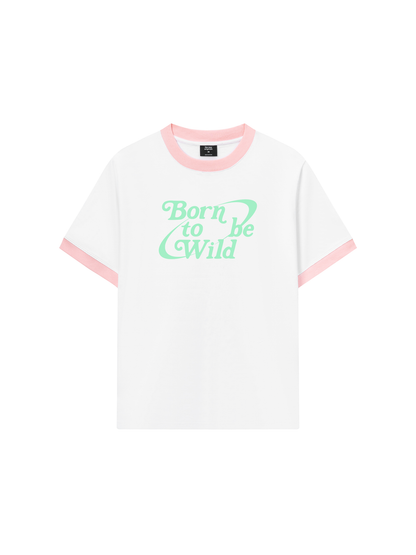 Áo Thun Ringer Relaxed Fit Born To Be Wild