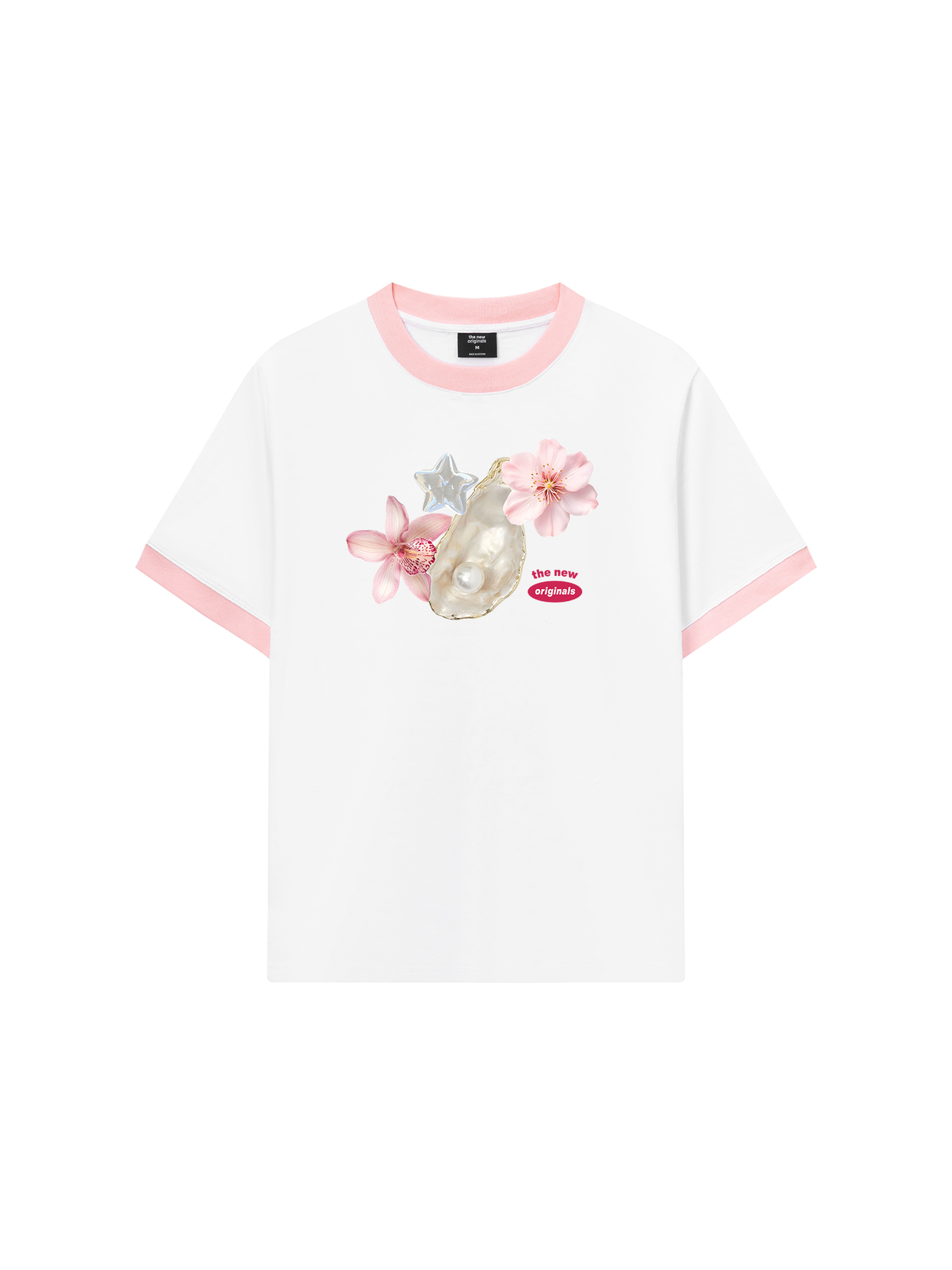 Áo Thun Ringer Relaxed Fit Pearl Bloom_