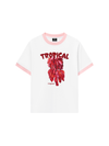 Áo Thun Ringer Relaxed Fit Summer Vibes Pink Banana