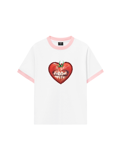 Áo Thun Ringer Relaxed Fit - Love Tomato Art Grills