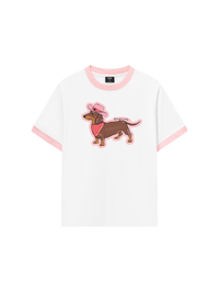 Áo Thun Ringer Relaxed Fit Howdy Dachshund