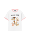 Áo Thun Ringer Relaxed Fit Sweet Pastry Coffee Time
