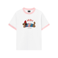 Áo Thun Ringer Relaxed Fit Animal Hello Cute Puppy