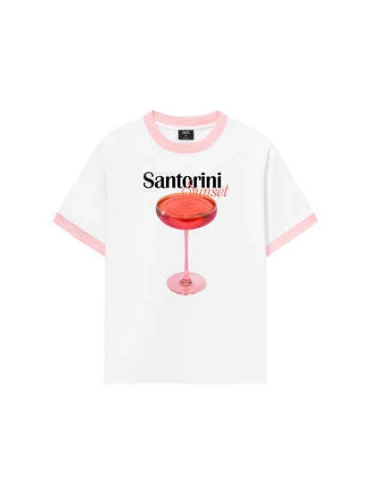 Áo Thun Ringer Relaxed Fit Fresh Santorini Sunset