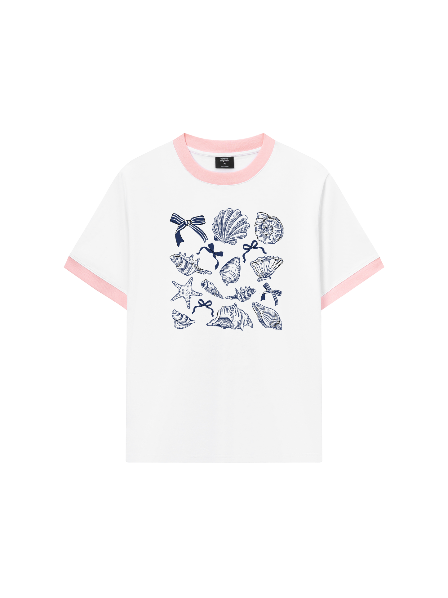 Áo Thun Ringer Relaxed Fit Ocean Blue Vibes